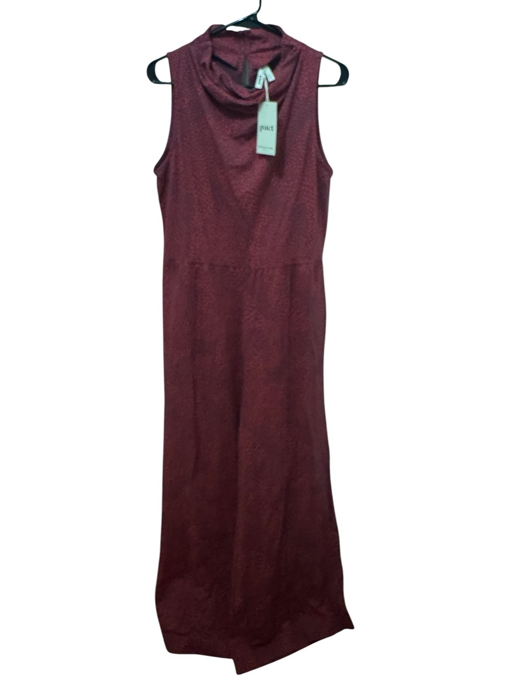 Pact Organic Cotton Rococco Red Whirlpool Gianna Jumpsuit Wide Leg Pockets Large